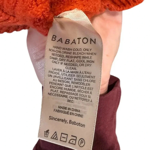 Babaton Aritzia Small 100% Wool Oversized V Neck Pullover Ribbed Holiday Sweater - Picture 8 of 8